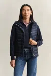 Gant Light Down Vest In Blue