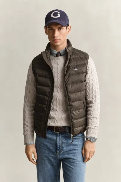 Gant Light Down Vest In Green