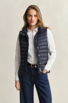 Gant Light Down Vest In Blue