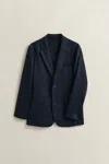 Gant Linen Blazer In Blue