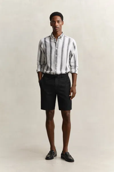 Gant Linen Shorts In Black