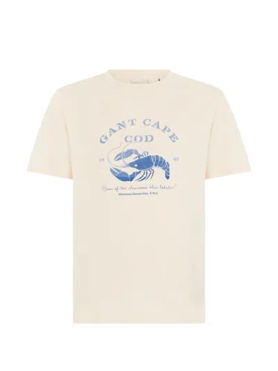 Gant Lobster-print T-shirt In Neutral