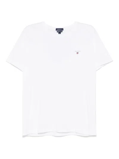 Gant Original Logo T-shirt In White