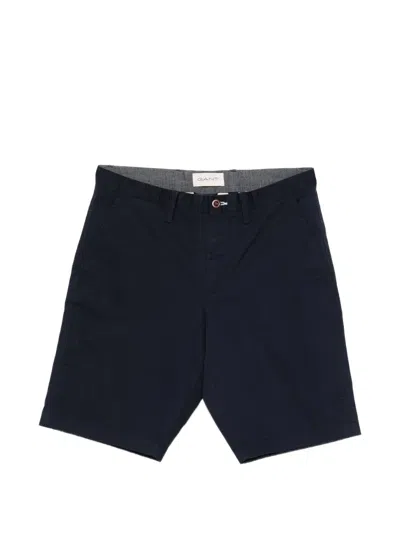 Gant Logo-detail Shorts In Blue