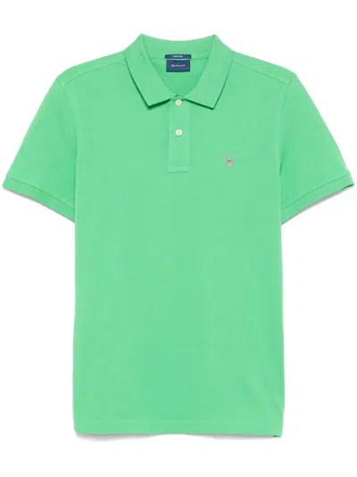 GANT LOGO-EMBROIDERED POLO SHIRT