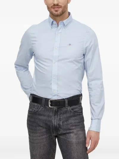 Gant Logo-embroidered Shirt In Multi