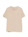 Gant Logo-embroidered T-shirt In Neutral