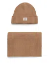 Gant Logo-patch Beanie In Brown