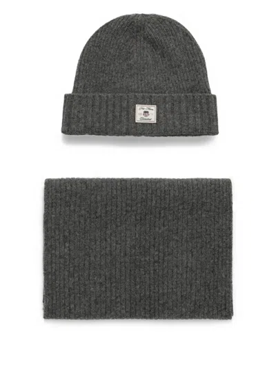 Gant Logo-patch Beanie In Grey