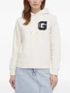 Gant Logo-patch Hoodie In Neutral