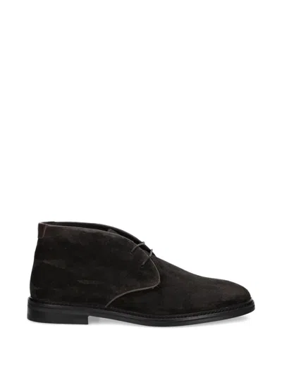 Gant Logo-patch Lace-up Boots In Brown