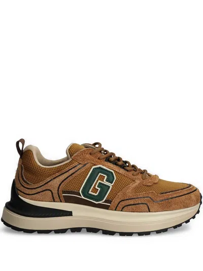 Gant Logo-patch Sneakers In Brown