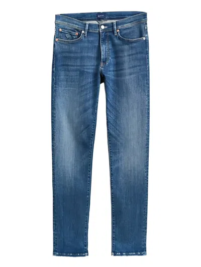 Gant Logo Pocket Jeans In Blue