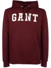 Gant Logo-print Hoodie In Red