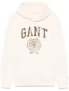 Gant Logo-print Hoodie In White