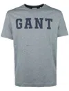 Gant Logo-print T-shirt In Grey