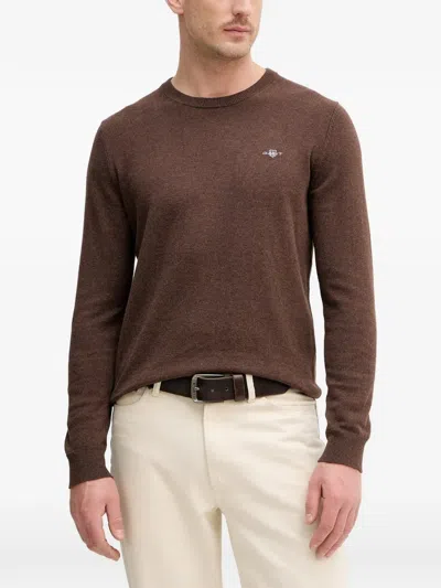 Gant Logo Round-neck Sweater In Multi