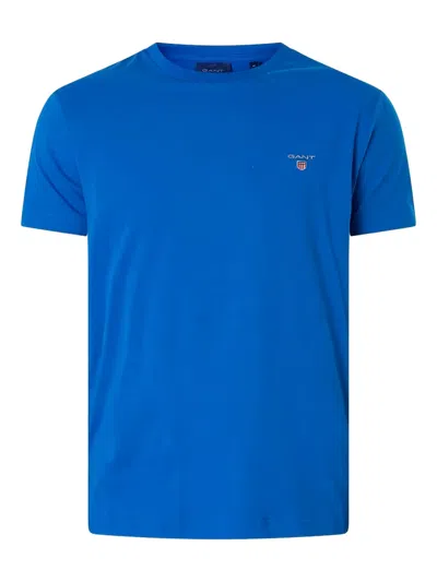 Gant Logo T-shirt In Blue