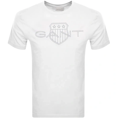 Gant Logo T Shirt White