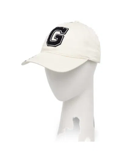Gant Logo-appliqué Baseball Cap In White