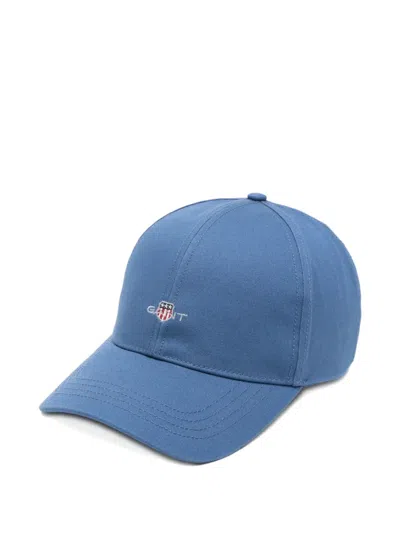 Gant Logo-embroidered Baseball Cap In Blue