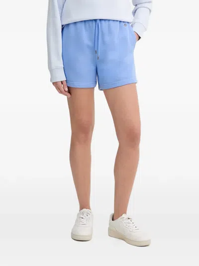 Gant Logo-embroidered Drawstring Shorts In Blue