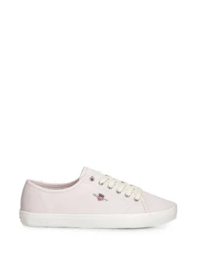 Gant Logo-embroidered Lace-up Sneakers In Pink
