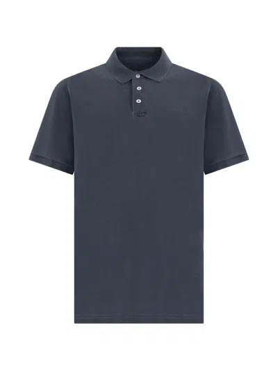 Gant Logo-embroidered Polo Shirt In Blue