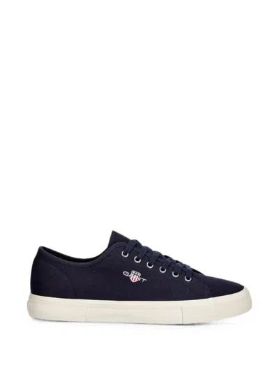 Gant Logo-embroidered Sneakers In Blue