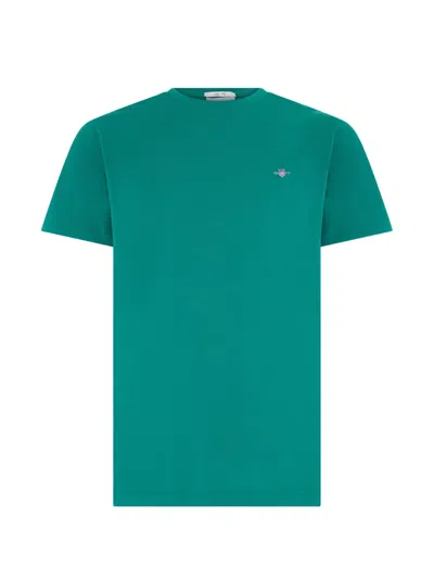 Gant Logo-embroidered T-shirt In Green
