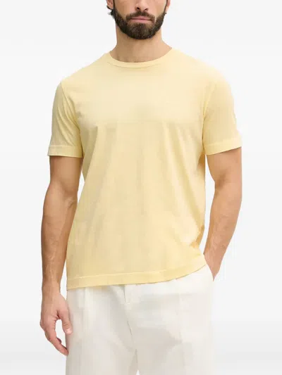 Gant Logo-embroidered T-shirt In Yellow