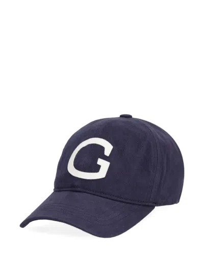 Gant Logo-patch Baseball Cap In Blue