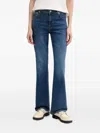 Gant Logo-patch Flared Jeans In Blue