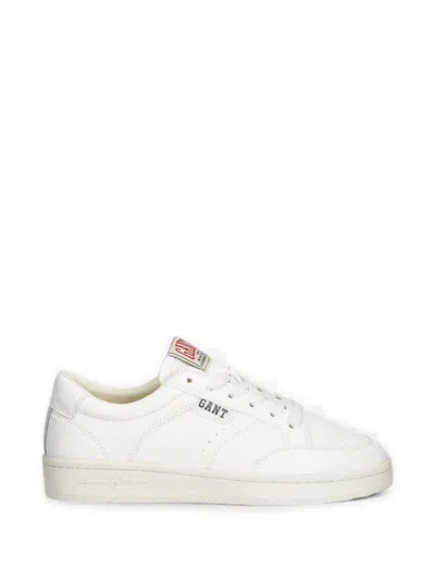 Gant Logo-patch Lace-up Sneakers In White