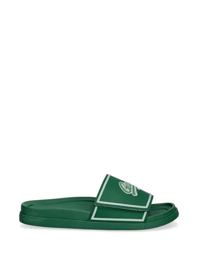 Gant Logo-patch Touch-strap Slides In Green