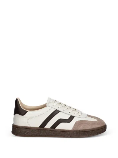 Gant Logo-print Panelled Sneakers In Brown