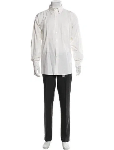 Pre-owned Gant Long Sleeve Dress Shirt In White