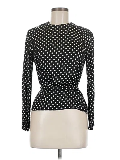 Pre-owned Gant Long Sleeve Top Black Polka Dots Pattern Turtleneck Tops