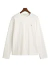 Gant Long-sleeved T-shirt In White