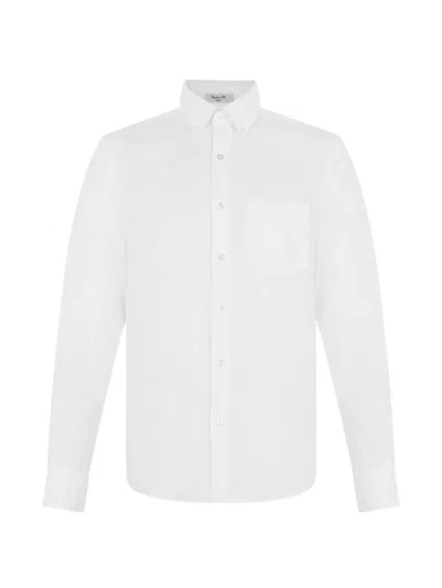Gant Long-sleeve Linen Shirt In White