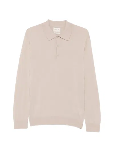 Gant Long-sleeve Wool Polo Shirt In Neutrals