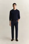 Gant Lyocell Blend Pants In Blue