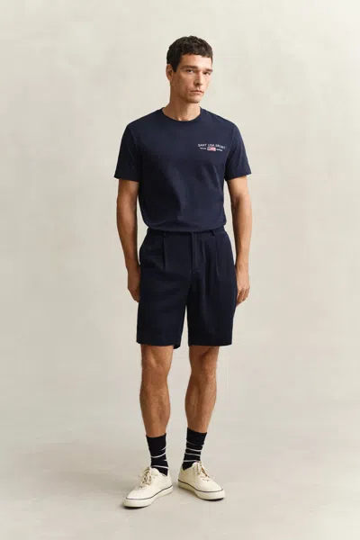 Gant Lyocell Shorts In Blue