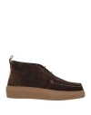 Gant Man Ankle Boots Dark Brown Size 12 Leather In Brown
