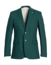 Gant Man Blazer Dark Green Size 42 Wool, Polyester, Elastane In Green