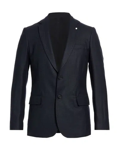 Gant Man Blazer Navy Size 50 Wool, Polyester In Black