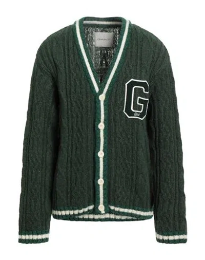 Gant Man Cardigan Green Size M Wool, Polyamide, Alpaca Wool