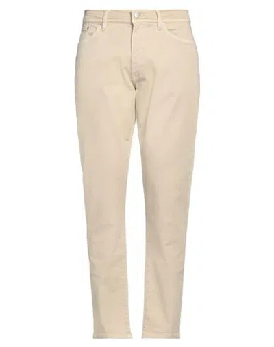 Gant Man Jeans Beige Size 30w-32l Cotton, Elastane