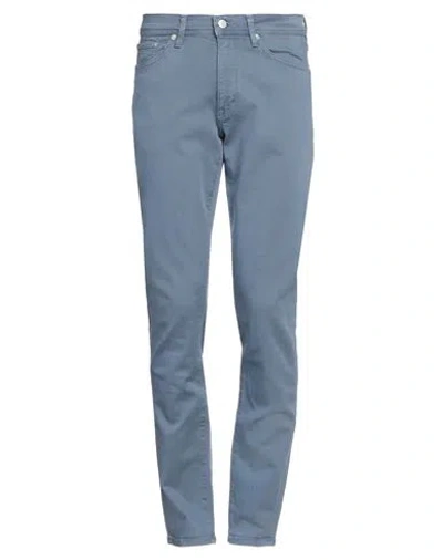 Gant Man Jeans Pastel Blue Size 29w-32l Cotton, Elastane
