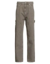 Gant Man Jeans Sage Green Size 34w-34l Cotton In Brown